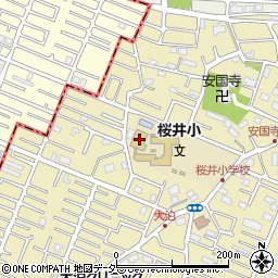 越谷市立　桜井学童保育室Ｃ‐２周辺の地図