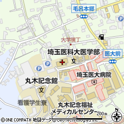 埼玉医科大学　毛呂山キャンパス周辺の地図