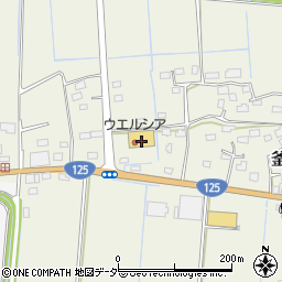 ウエルシア薬局　稲敷釜井店周辺の地図
