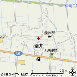 茨城県稲敷市釜井周辺の地図