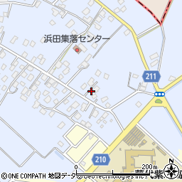 茨城県取手市浜田203周辺の地図