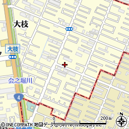 埼玉県春日部市大枝896周辺の地図