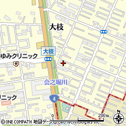 埼玉県春日部市大枝827周辺の地図