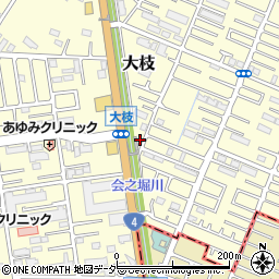 埼玉県春日部市大枝817周辺の地図