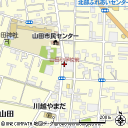 山田小学校前周辺の地図