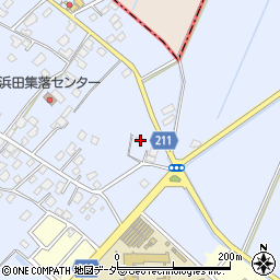 茨城県取手市浜田214周辺の地図