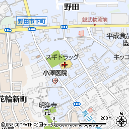 スギ薬局　野田下町店周辺の地図