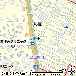 埼玉県春日部市大枝814周辺の地図