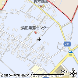 茨城県取手市浜田250周辺の地図