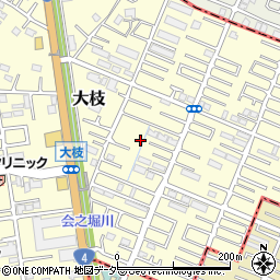 埼玉県春日部市大枝832周辺の地図