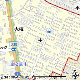 埼玉県春日部市大枝869周辺の地図
