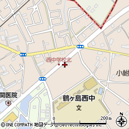 埼玉県鶴ヶ島市下新田261-3周辺の地図