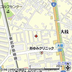 埼玉県春日部市大枝404周辺の地図
