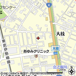 埼玉県春日部市大枝412周辺の地図