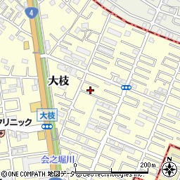 埼玉県春日部市大枝834周辺の地図