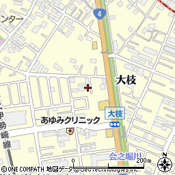 埼玉県春日部市大枝413周辺の地図