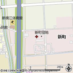 鯖江市新町団地集会所周辺の地図