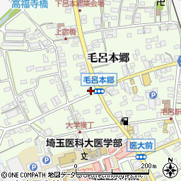 毛呂山郵便局周辺の地図