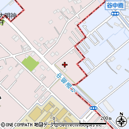 ローソン越谷恩間新田店周辺の地図