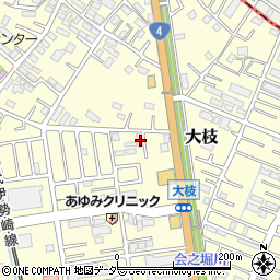 埼玉県春日部市大枝410周辺の地図