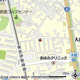 埼玉県春日部市大枝342周辺の地図