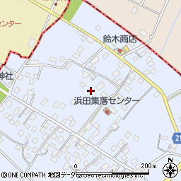 茨城県取手市浜田周辺の地図