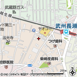 ヤオコー長瀬店第３駐車場周辺の地図