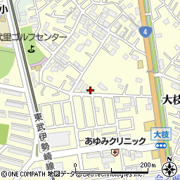 埼玉県春日部市大枝477周辺の地図