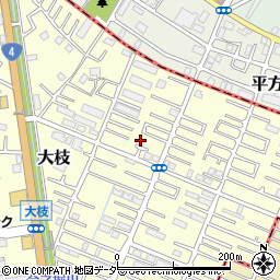 埼玉県春日部市大枝860周辺の地図