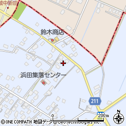 茨城県取手市浜田261周辺の地図