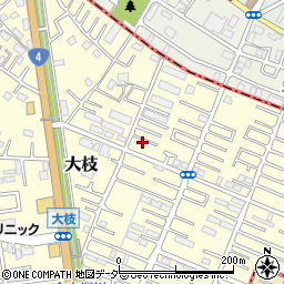 埼玉県春日部市大枝838周辺の地図