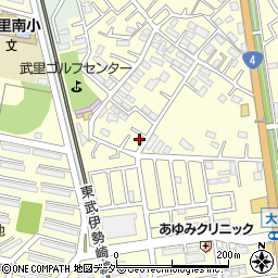 埼玉県春日部市大枝537周辺の地図