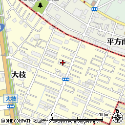 埼玉県春日部市大枝855周辺の地図