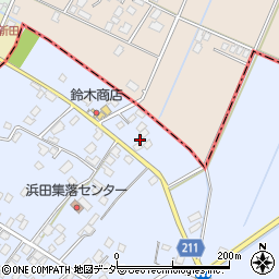 茨城県取手市浜田351周辺の地図