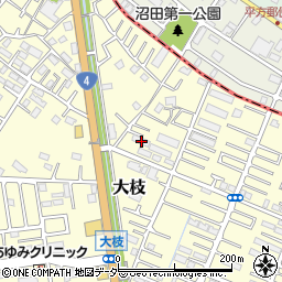 埼玉県春日部市大枝740周辺の地図