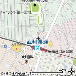 不二家　武州長瀬店周辺の地図