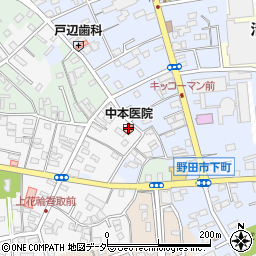 中本医院周辺の地図