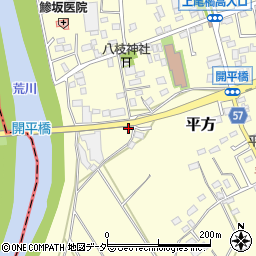埼玉県上尾市平方458-2周辺の地図