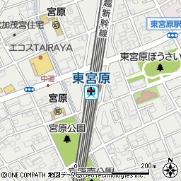 東宮原駅周辺の地図