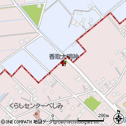 香取大明神周辺の地図