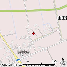茨城県つくばみらい市山王新田周辺の地図