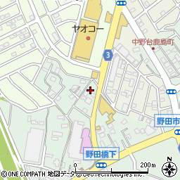 千葉県野田市中野台790周辺の地図
