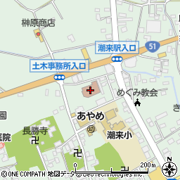 潮来市商工会周辺の地図