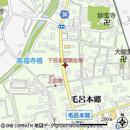 下呂本郷集会場周辺の地図