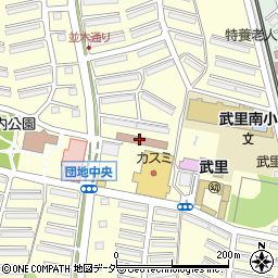 春日部武里団地内郵便局周辺の地図