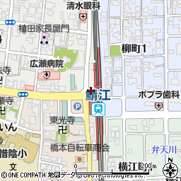 駅前交番周辺の地図