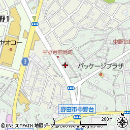 千葉県野田市中野台912-9周辺の地図