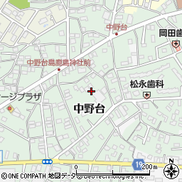 千葉県野田市中野台431-2周辺の地図