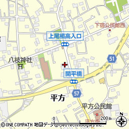 埼玉県上尾市平方523周辺の地図