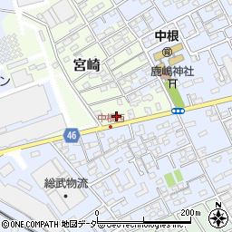 千葉県野田市宮崎1-25周辺の地図